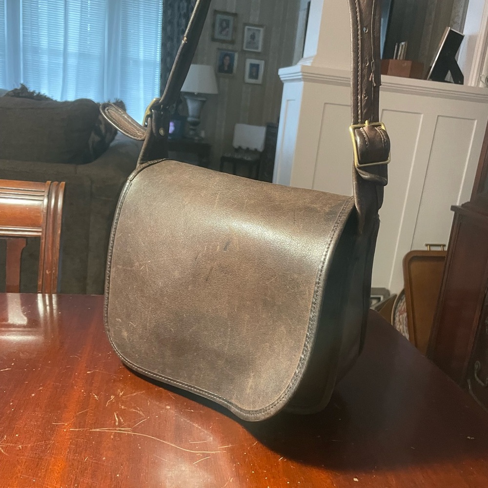 VINTAGE COACH NYC Classic Shoulder Bag 9170 Mocha Brown 1980s